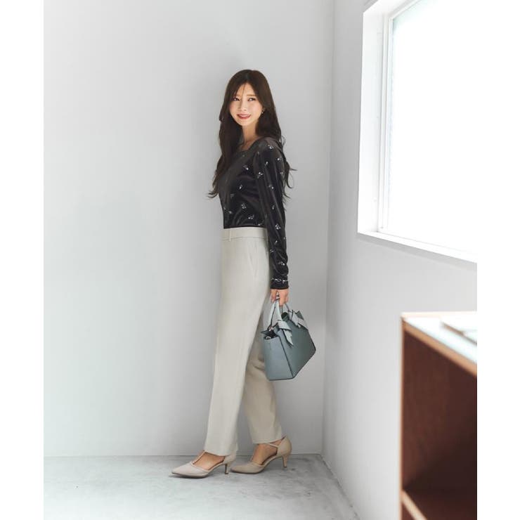 バックシャン小花刺繍ベロアトップス【洗濯機OK】 | index | 詳細画像21 