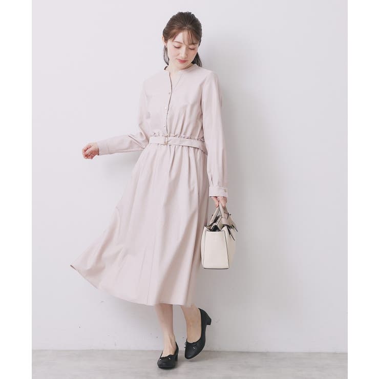 シャンブレーツイルドッキングフレアワンピース【洗濯機OK/イージーアイロン】 | index | 詳細画像3 