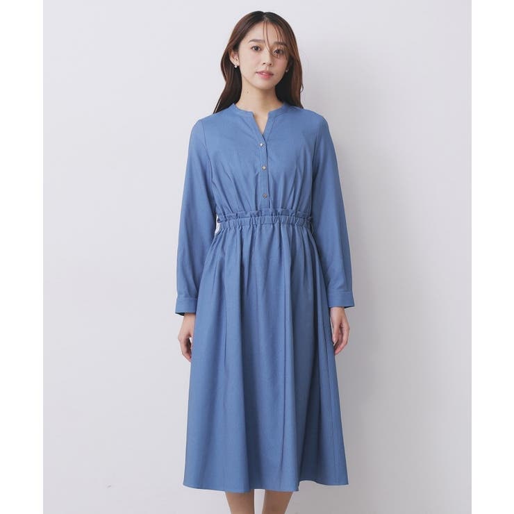 シャンブレーツイルドッキングフレアワンピース【洗濯機OK/イージーアイロン】 | index | 詳細画像29 