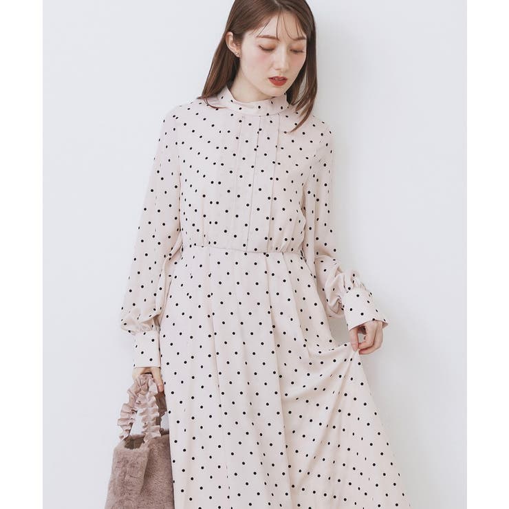 ドットデザインタックワンピース【洗濯機OK/イージーアイロン】 | index | 詳細画像3 