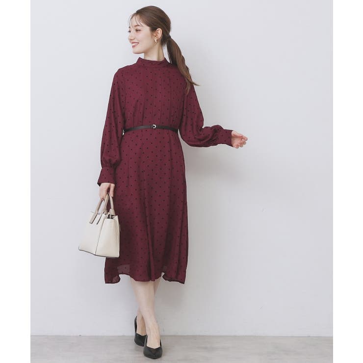 ドットデザインタックワンピース【洗濯機OK/イージーアイロン】 | index | 詳細画像12 