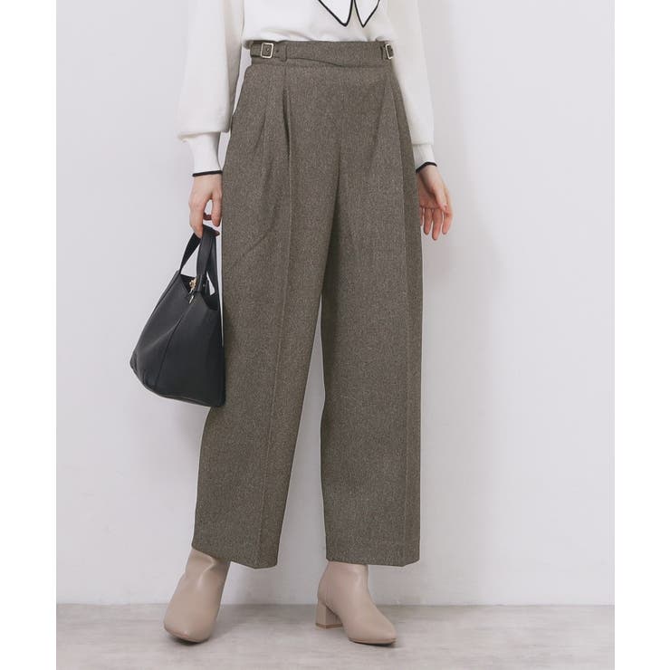 カルゼツイードストレッチワイドパンツ【洗濯機OK 防シワ イージーアイロン | index | 詳細画像13 