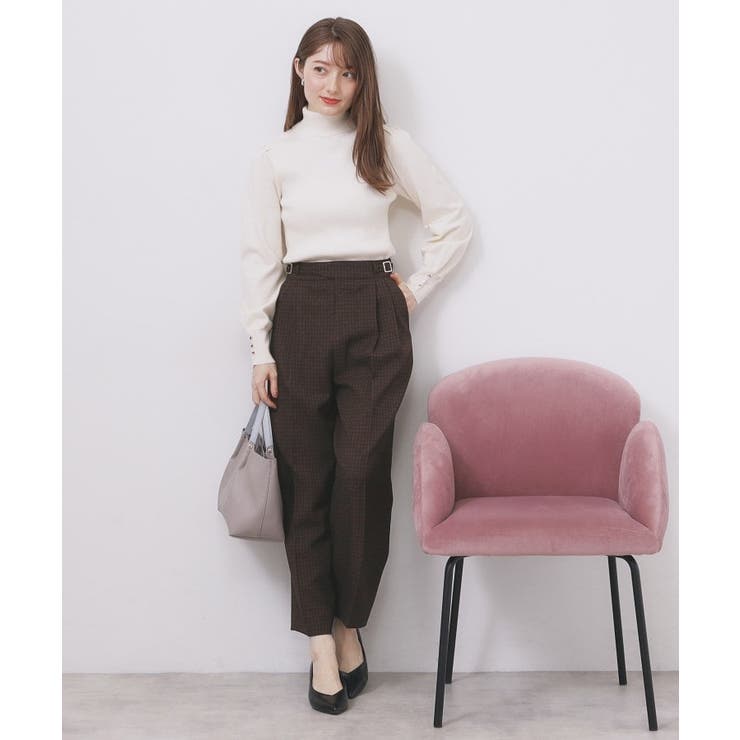 カルゼツイードストレッチワイドパンツ【洗濯機OK 防シワ イージーアイロン | index | 詳細画像10 