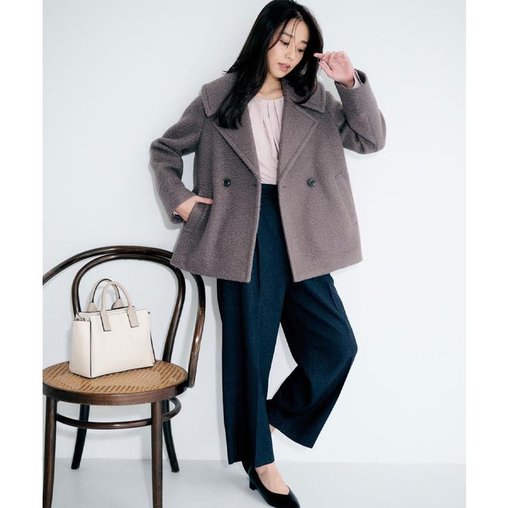 カルゼツイードストレッチワイドパンツ【洗濯機OK 防シワ イージーアイロン | index | 詳細画像4 