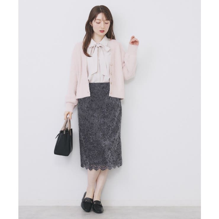 ラメフェザーヤーンVネックカーディガン【洗濯機OK】 | index | 詳細画像10 