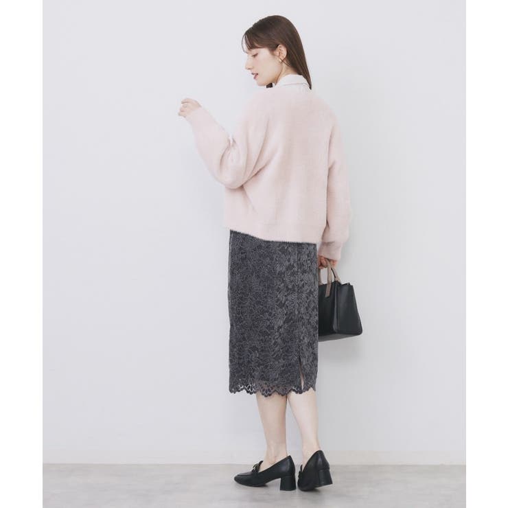 ラメフェザーヤーンVネックカーディガン【洗濯機OK】 | index | 詳細画像11 