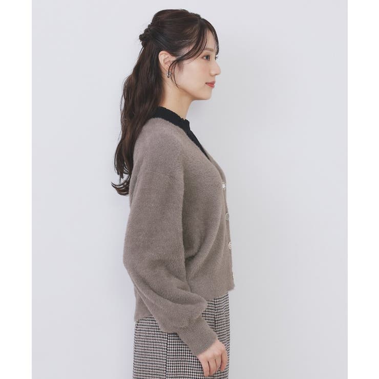 ラメフェザーヤーンVネックカーディガン【洗濯機OK】 | index | 詳細画像18 