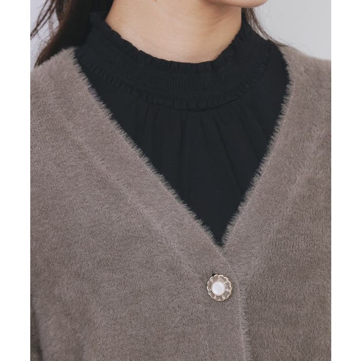 ラメフェザーヤーンVネックカーディガン【洗濯機OK】 | index | 詳細画像20 