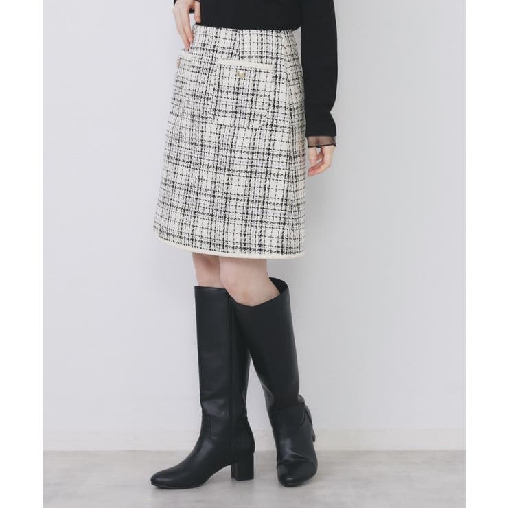 チェックツィードスカート/セットアップ対応【洗える】 | index | 詳細画像1 