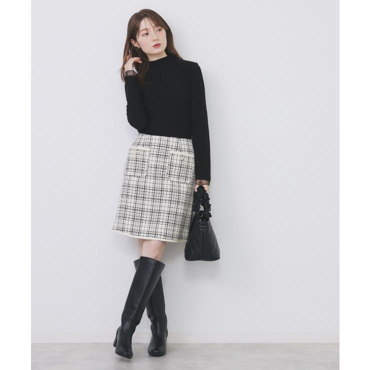 チェックツィードスカート/セットアップ対応【洗える】 | index | 詳細画像2 