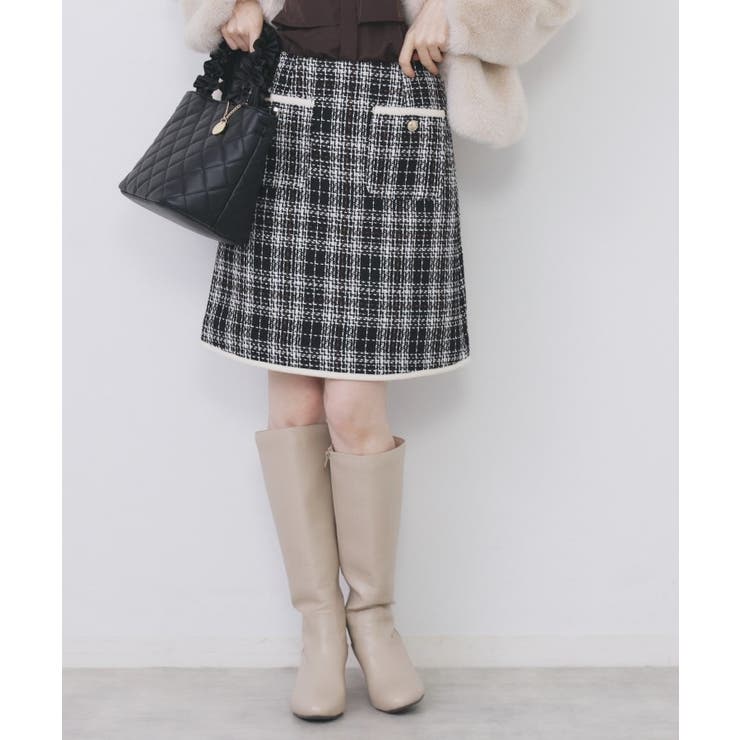 チェックツィードスカート/セットアップ対応【洗える】 | index | 詳細画像9 