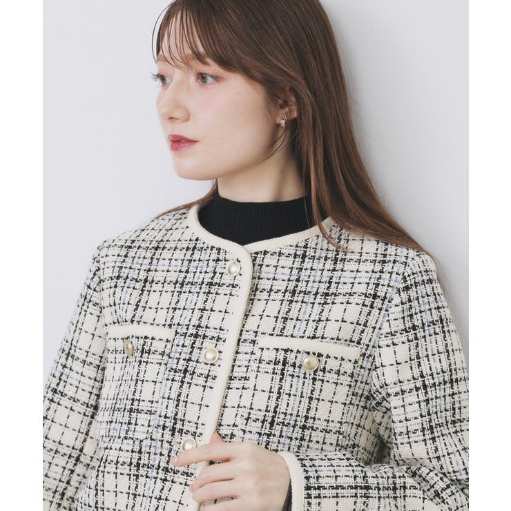チェックツイードジャケットコート/セットアップ対応【洗える】 | index | 詳細画像2 