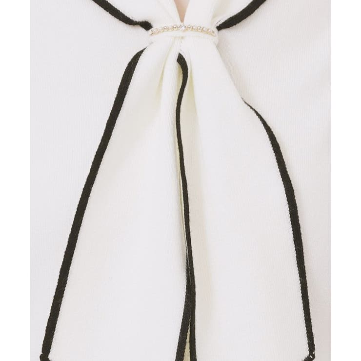 ゴールドパーツ付きボウタイニット【洗濯機OK】《10col/XS～LL》 | index | 詳細画像8 