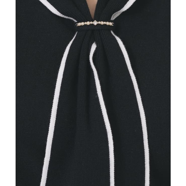 ゴールドパーツ付きボウタイニット【洗濯機OK】《10col/XS～LL》 | index | 詳細画像12 