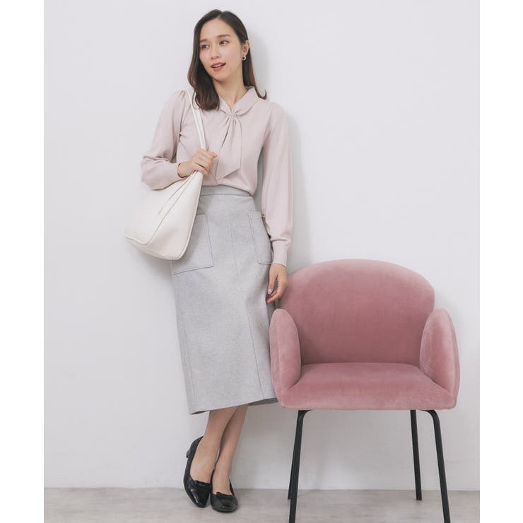 ゴールドパーツ付きボウタイニット【洗濯機OK】《10col/XS～LL》 | index | 詳細画像30 