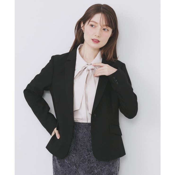 ブラック(019) | ストレッチテーラードジャケット/セットアップ対応【洗える/防シワ】 | index