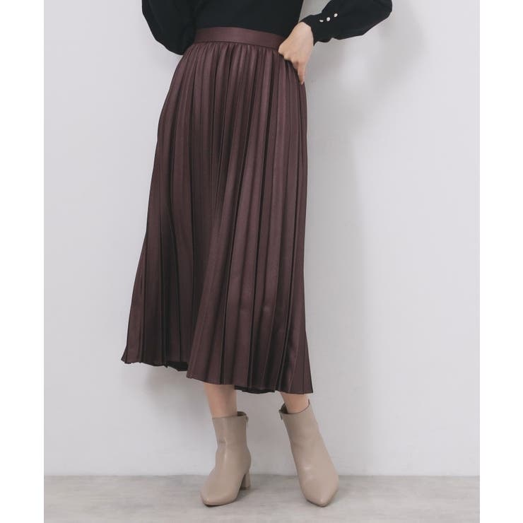 ボルドー(064) | プリーツスカート【洗濯機OK】 | index