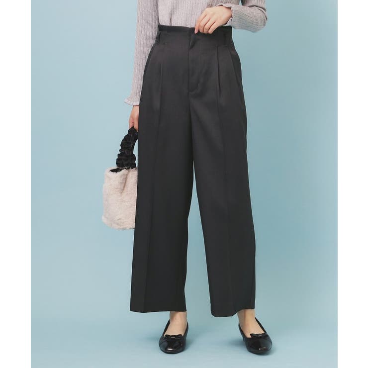 ベルト付き2タックワイドパンツ【洗濯機OK ストレッチ 防シワ | index | 詳細画像6 