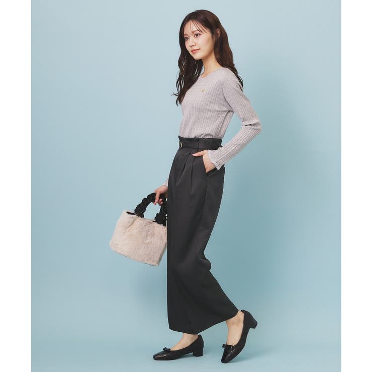 ベルト付き2タックワイドパンツ【洗濯機OK ストレッチ 防シワ | index | 詳細画像4 