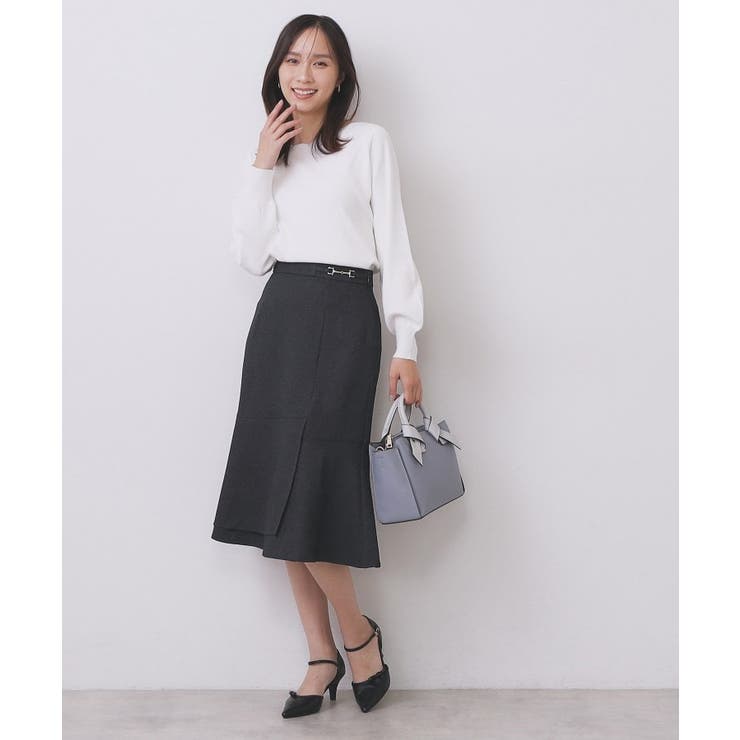 カルゼツイードアシメフレアスカート【洗濯機OK 防シワ イージーアイロン | index | 詳細画像7 