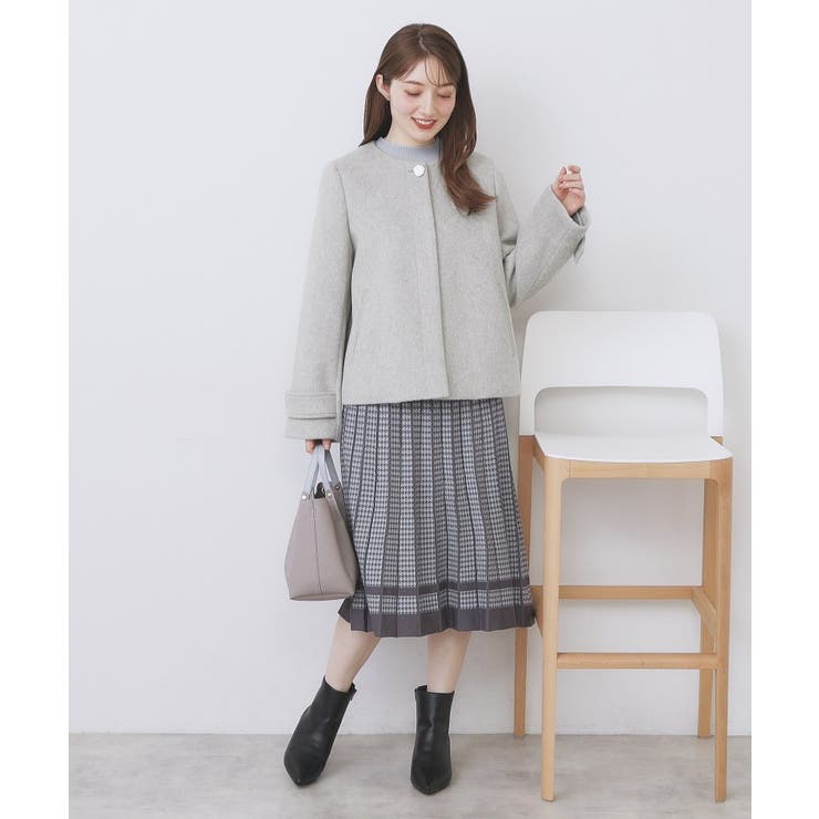 ノーカラーショートコート[品番：WRDW0225089]｜index（インデックス