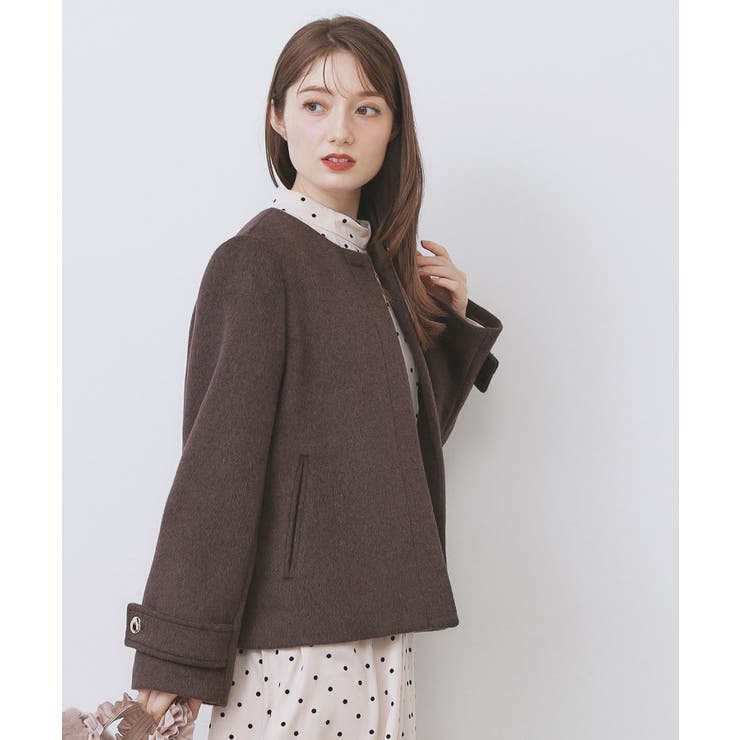 ノーカラーショートコート[品番：WRDW0225089]｜index（インデックス