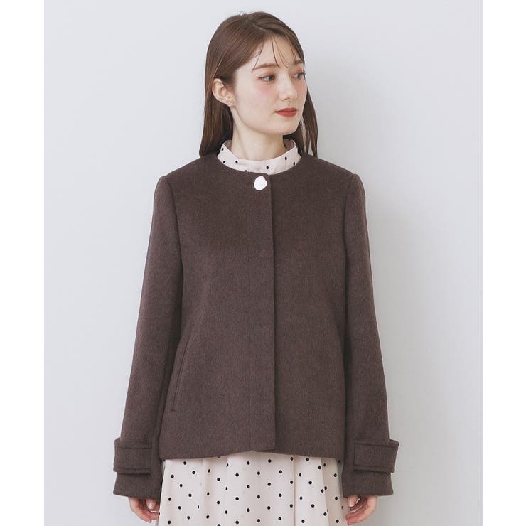 ノーカラーショートコート[品番：WRDW0225089]｜index（インデックス