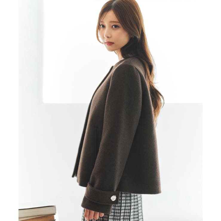 ノーカラーショートコート[品番：WRDW0225089]｜index（インデックス