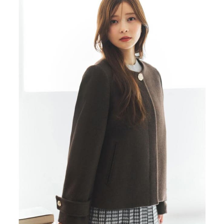 ノーカラーショートコート[品番：WRDW0225089]｜index（インデックス
