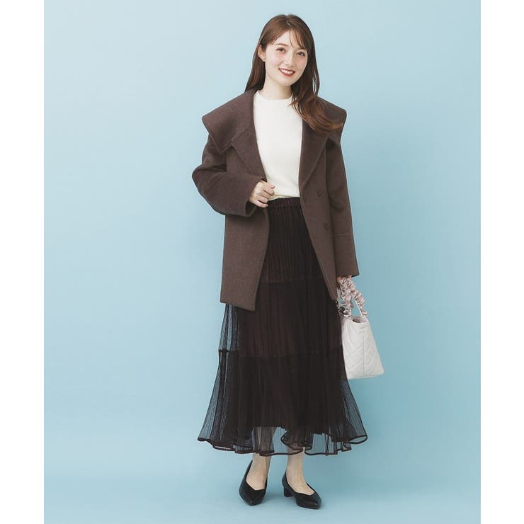 ベルト付ビッグカラーミドルコート | index | 詳細画像2 