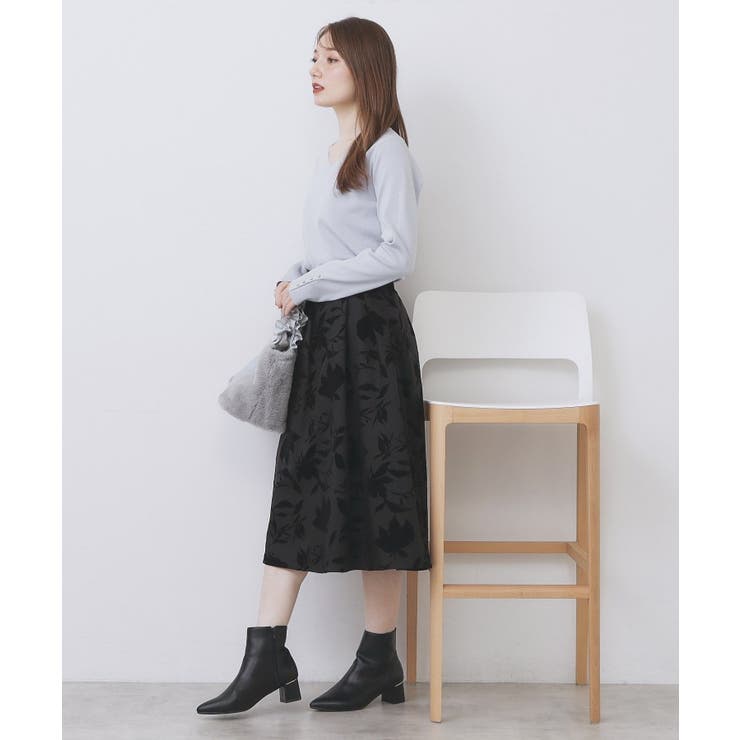 ゴールドボタンVネックニット【洗濯機OK】《6col》 | index | 詳細画像7 