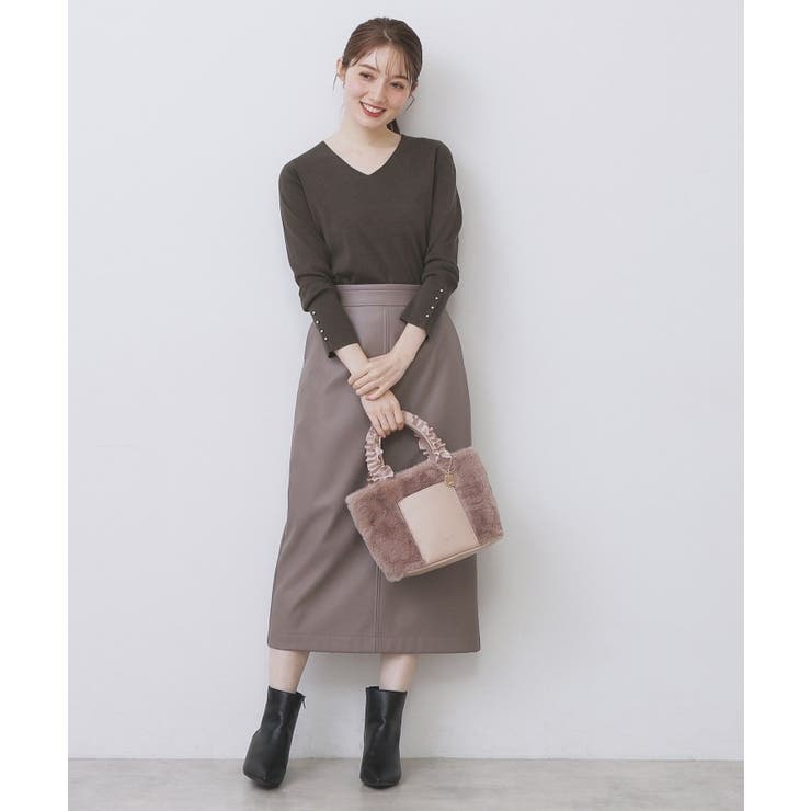 ゴールドボタンVネックニット【洗濯機OK】《6col》 | index | 詳細画像14 