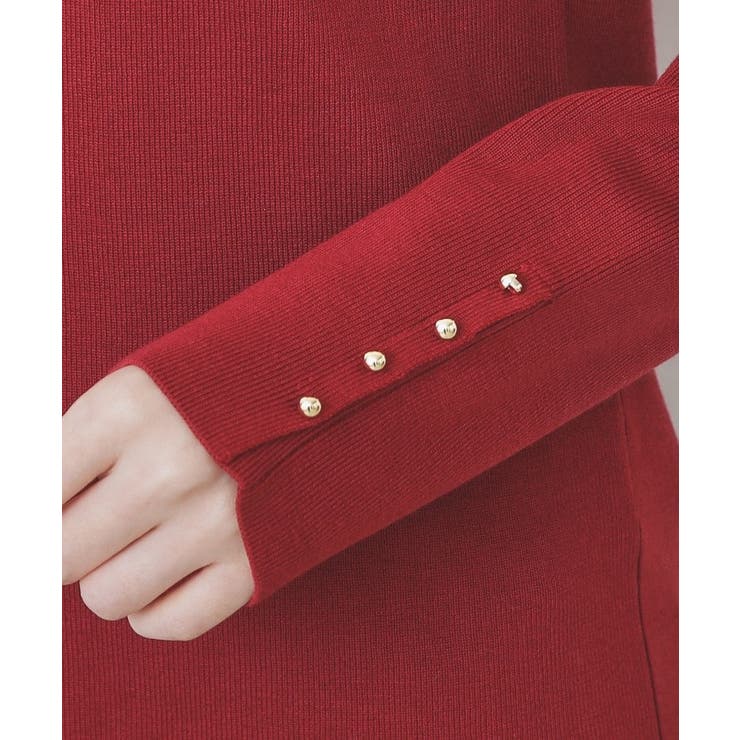 ゴールドボタンVネックニット【洗濯機OK】《6col》 | index | 詳細画像30 