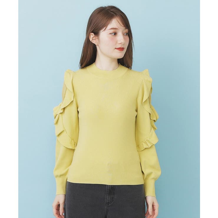 ハイネックシアーフリルスリーブニット【洗濯機OK/抗ピル】 | index | 詳細画像13 