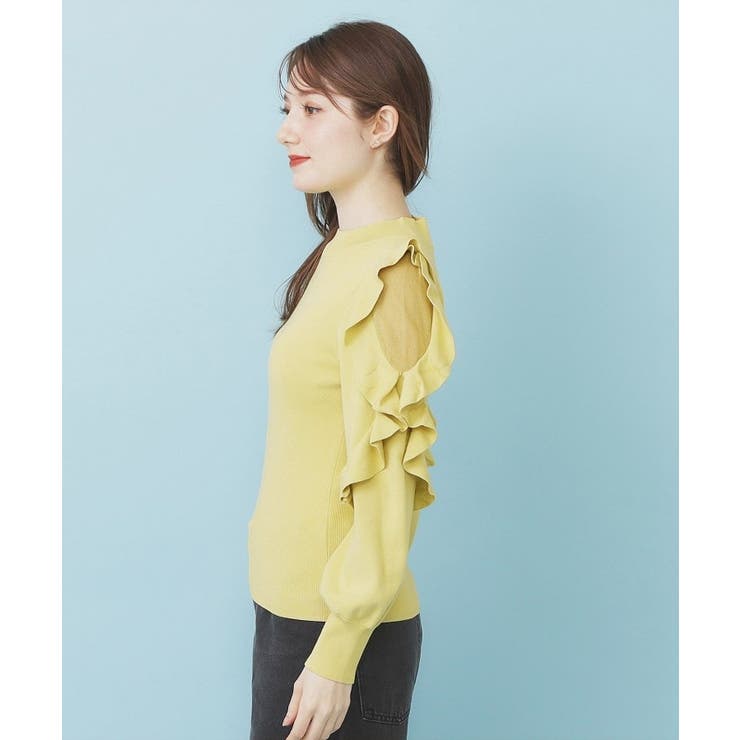 ハイネックシアーフリルスリーブニット【洗濯機OK/抗ピル】 | index | 詳細画像14 