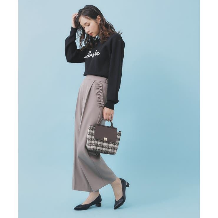 パール調ロゴクルーネックニット【洗濯機OK】 | index | 詳細画像3 