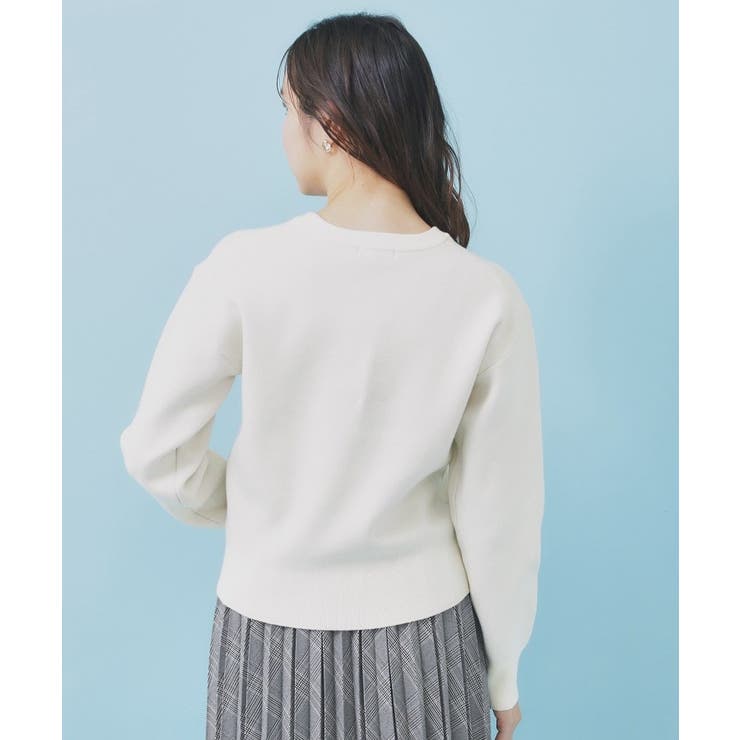 パール調ロゴクルーネックニット【洗濯機OK】 | index | 詳細画像15 