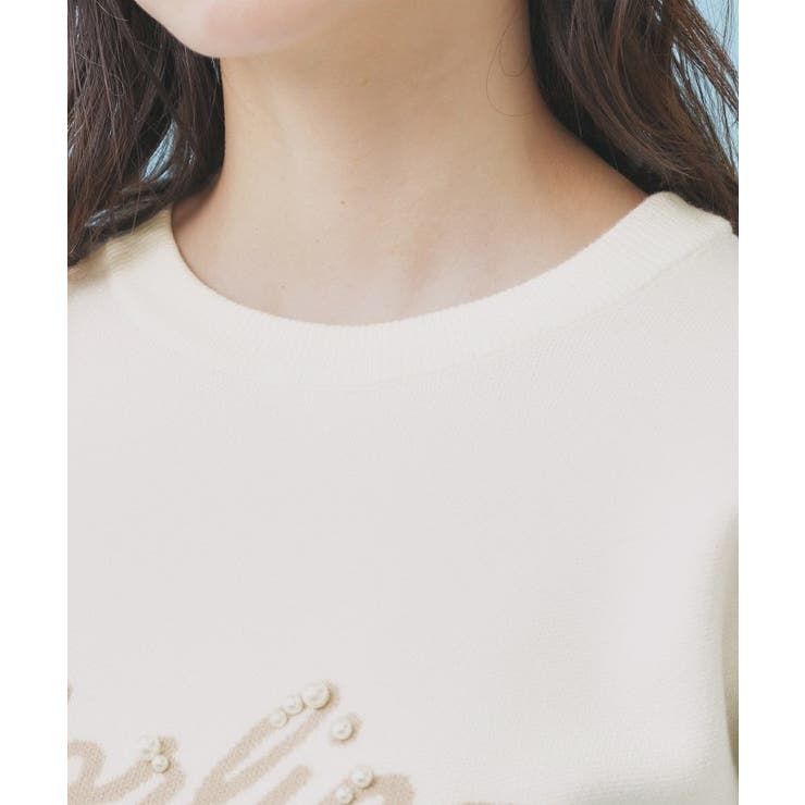 パール調ロゴクルーネックニット【洗濯機OK】 | index | 詳細画像16 