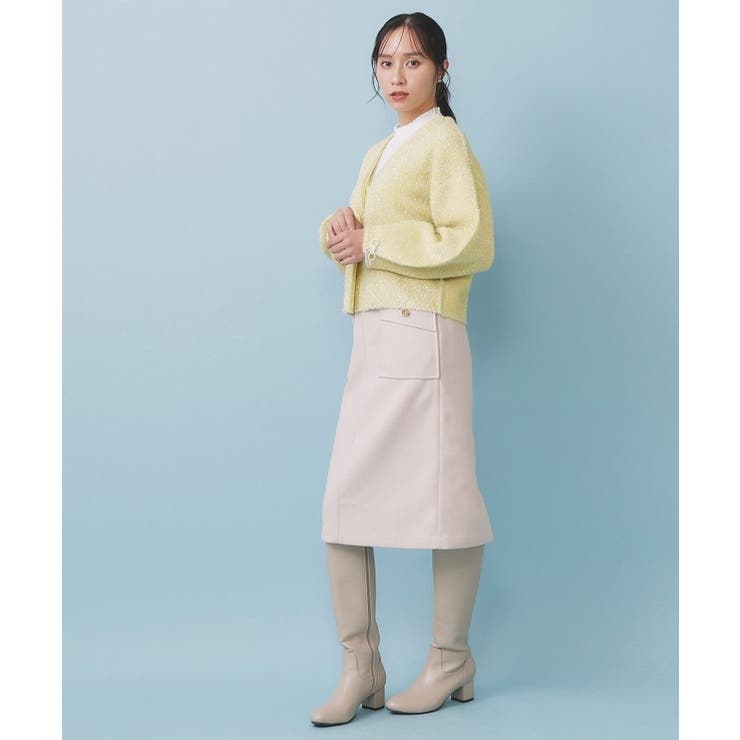 リボンブローチフィルムラメフェザーカーディガン【洗濯機OK】 | index | 詳細画像22 