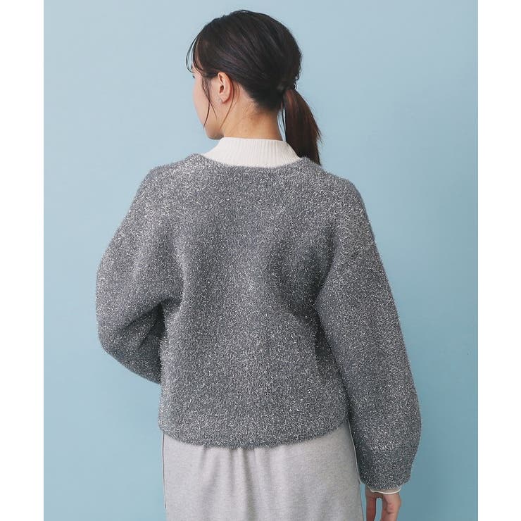 リボンブローチフィルムラメフェザーカーディガン【洗濯機OK】 | index | 詳細画像27 