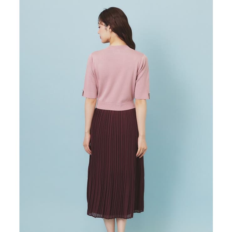 刺繍デザインドッキングプリーツワンピース【洗濯機OK】 | index | 詳細画像15 