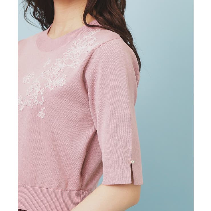 刺繍デザインドッキングプリーツワンピース【洗濯機OK】 | index | 詳細画像17 