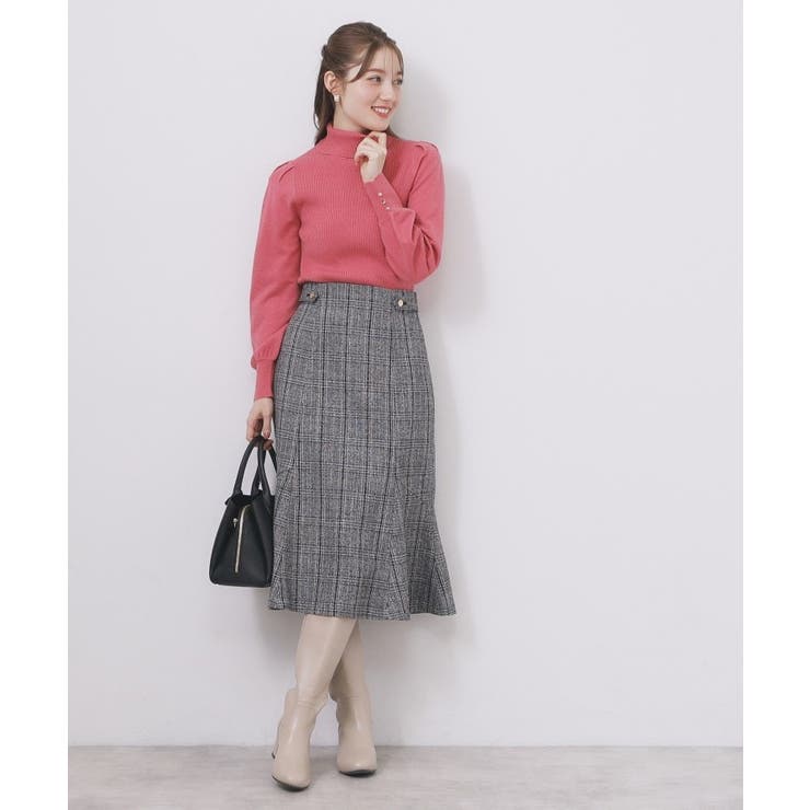 タートルネックタックパフスリーブニット【洗濯機OK】 | index | 詳細画像16 