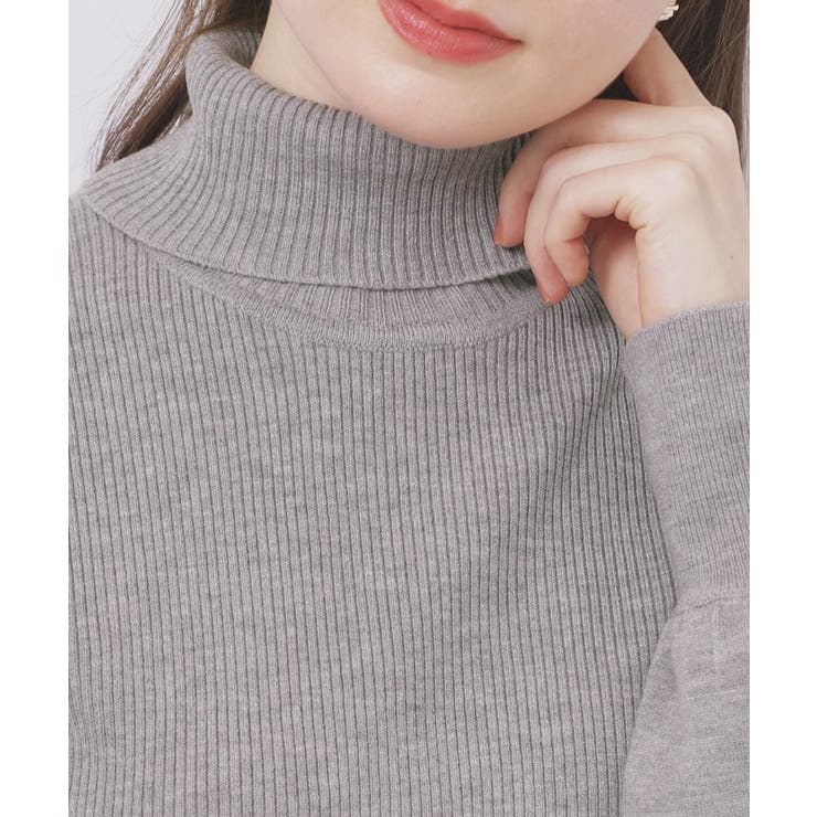 タートルネックタックパフスリーブニット【洗濯機OK】 | index | 詳細画像26 
