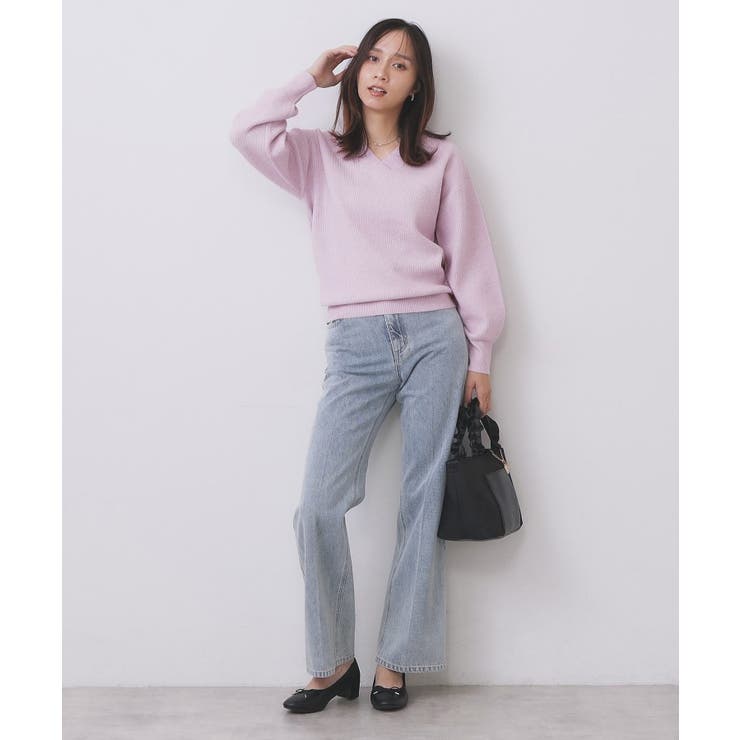 片畦Vネックボクシーパフニット【洗濯機OK】 | index | 詳細画像8 