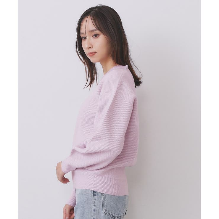 片畦Vネックボクシーパフニット【洗濯機OK】 | index | 詳細画像24 