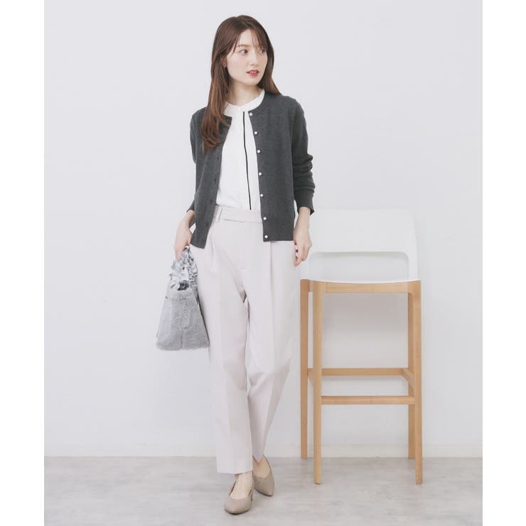 ビジュークルーネックカーディガン【洗濯機OK】《7col/XS～LL》 | index | 詳細画像2 