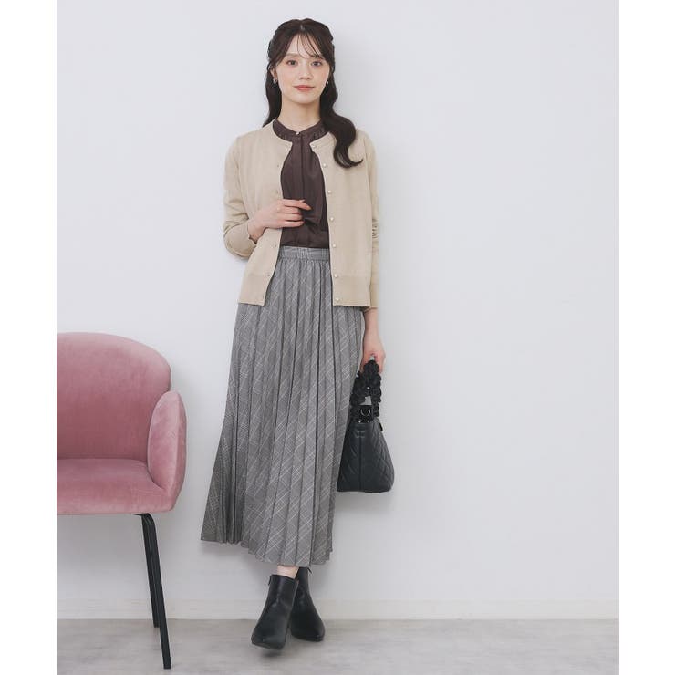 ビジュークルーネックカーディガン【洗濯機OK】《7col/XS～LL》 | index | 詳細画像12 