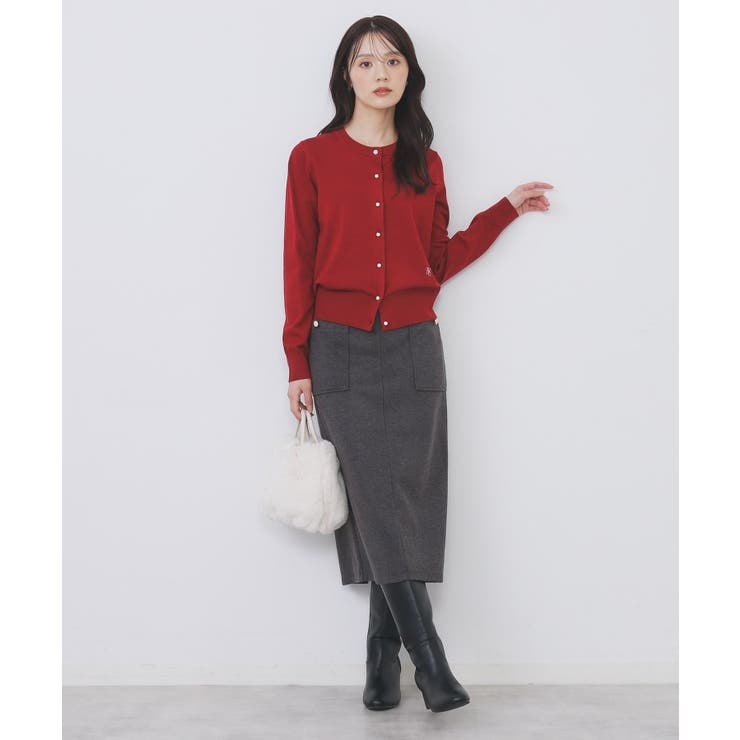 ビジュークルーネックカーディガン【洗濯機OK】《7col/XS～LL》 | index | 詳細画像17 