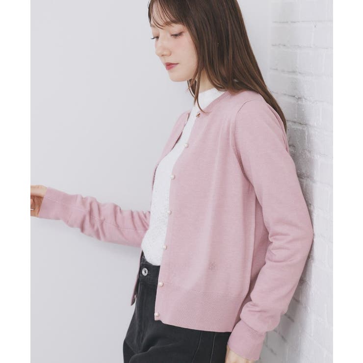 ビジュークルーネックカーディガン【洗濯機OK】《7col/XS～LL》 | index | 詳細画像31 